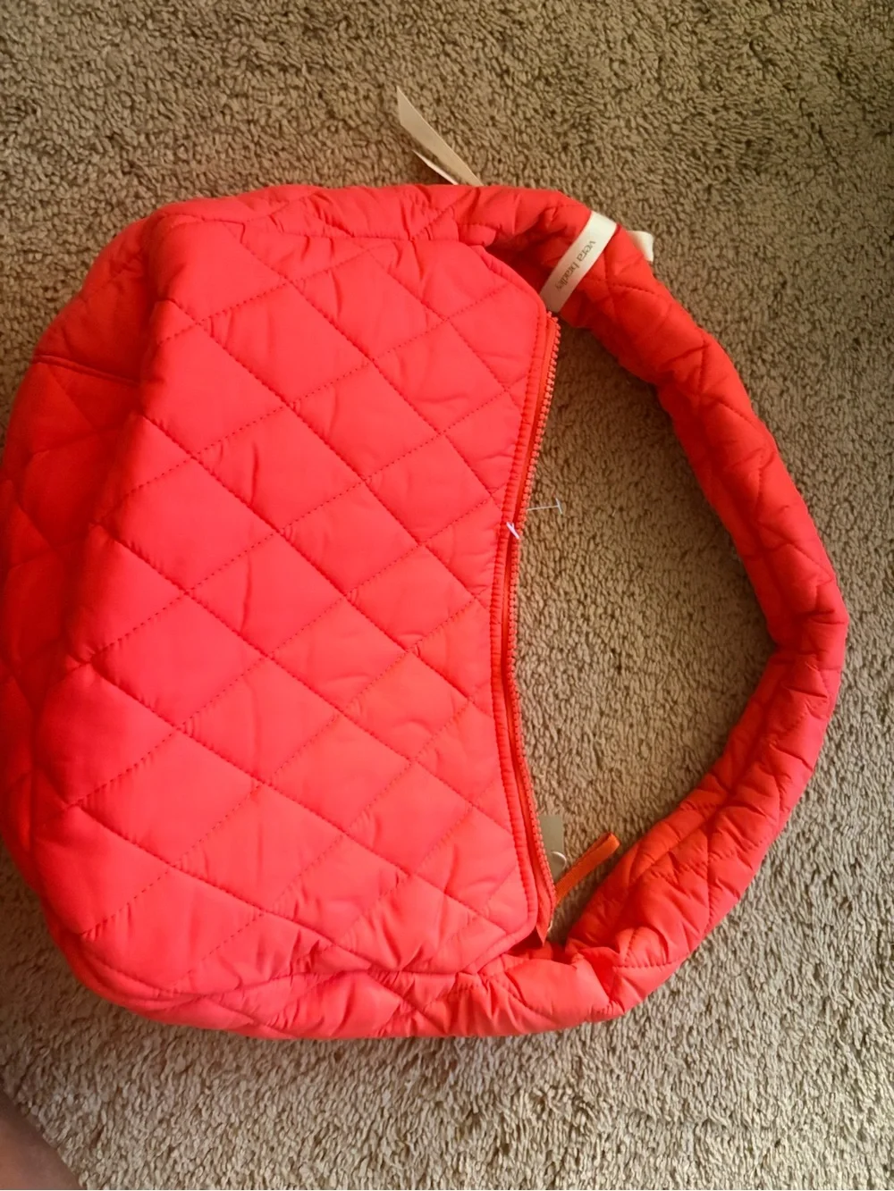 Vera Bradley Quilted Coral-Red Hobo Shoulder Bag